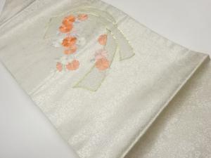金銀駒刺繍リボンに菊模様名古屋帯